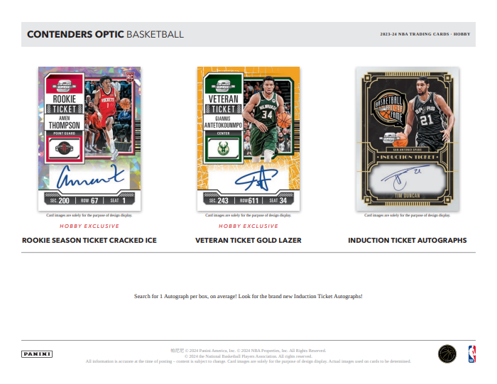 23-24 Panini Contenders Optic Basketball Hobby