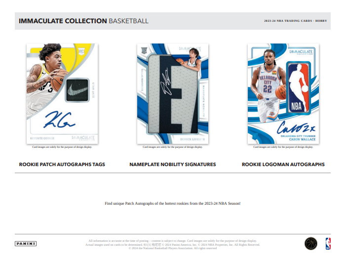 23-24 Panini Immaculate Collection Basketball Box