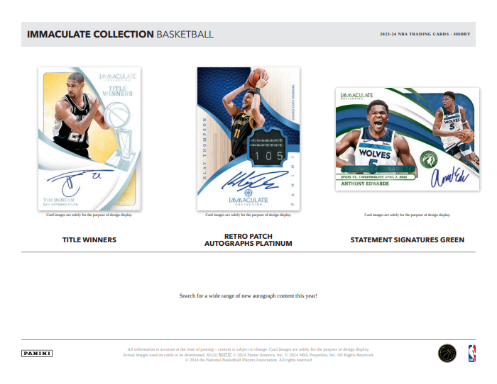 23-24 Panini Immaculate Collection Basketball Box