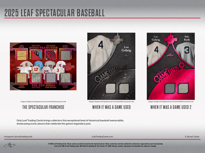 2025 Leaf Spectacular Baseball Hobby Box
