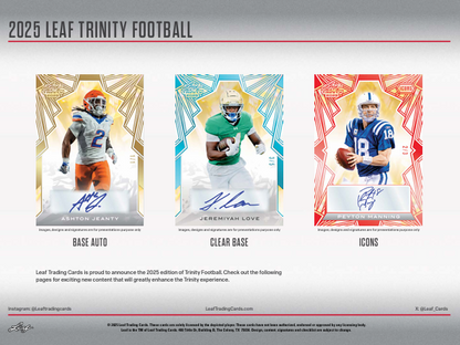 2025 Leaf Trinity Football Jumbo Box