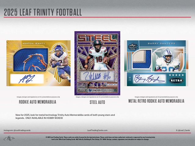 2025 Leaf Trinity Football Hobby Box