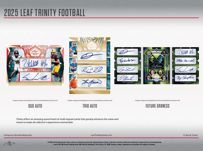 2025 Leaf Trinity Football Jumbo Box