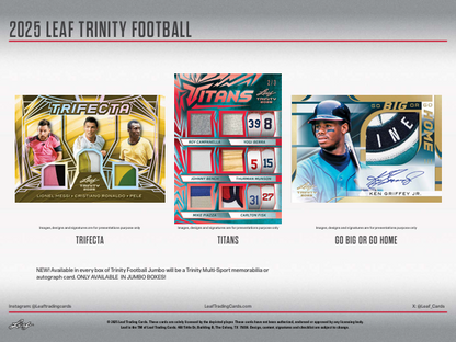 2025 Leaf Trinity Football Hobby Box