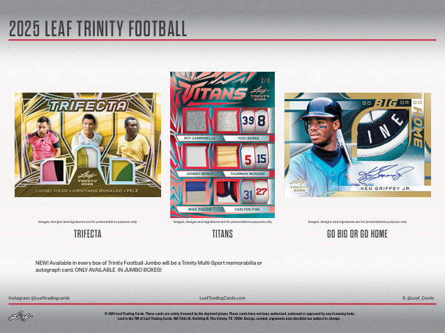 2025 Leaf Trinity Football Hobby Box