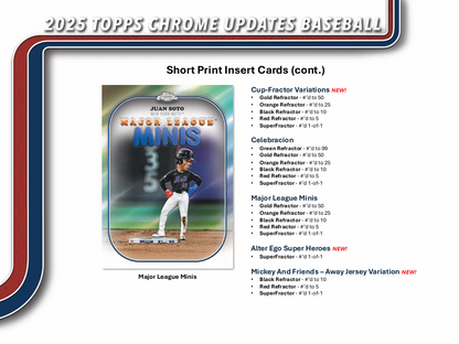 2025 Topps Chrome Update Series Baseball Hobby Box