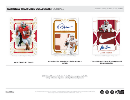2025 Panini National Treasures Collegiate Football Hobby Box