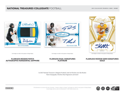 2025 Panini National Treasures Collegiate Football Hobby Box