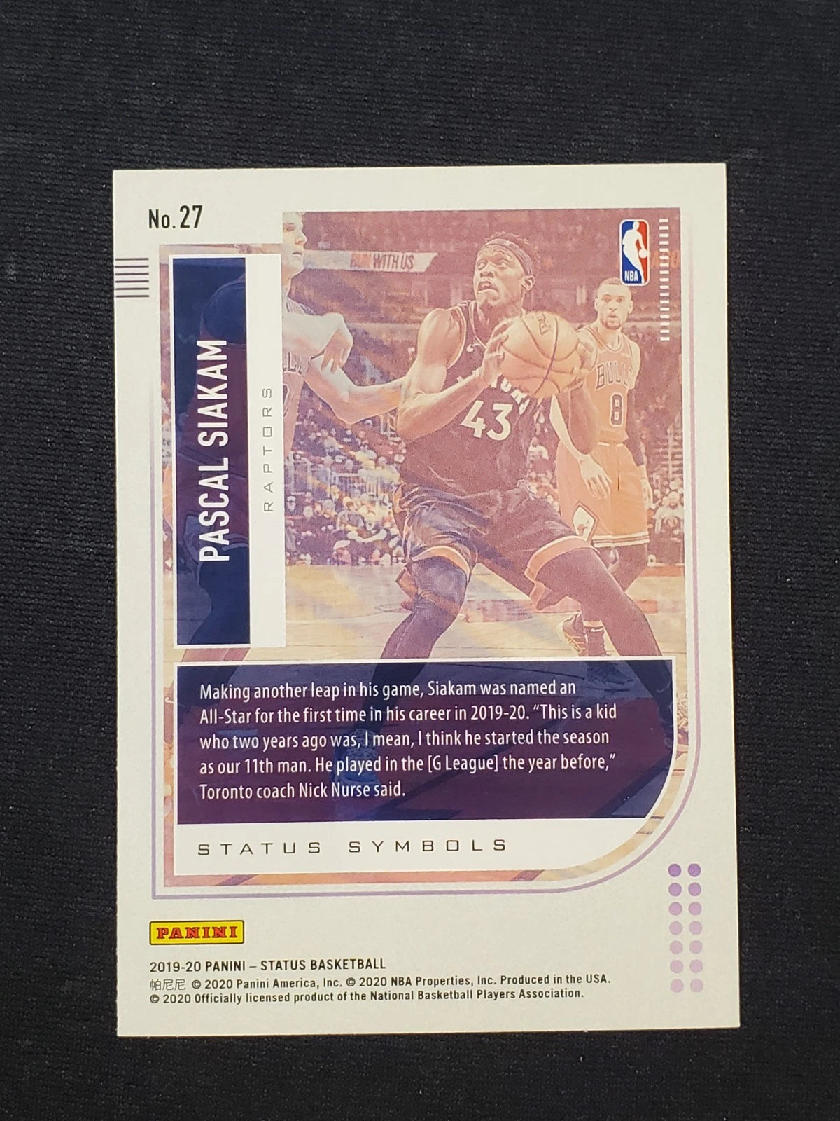2019-20 Panini Status Symbols Red #27 Pascal Siakam