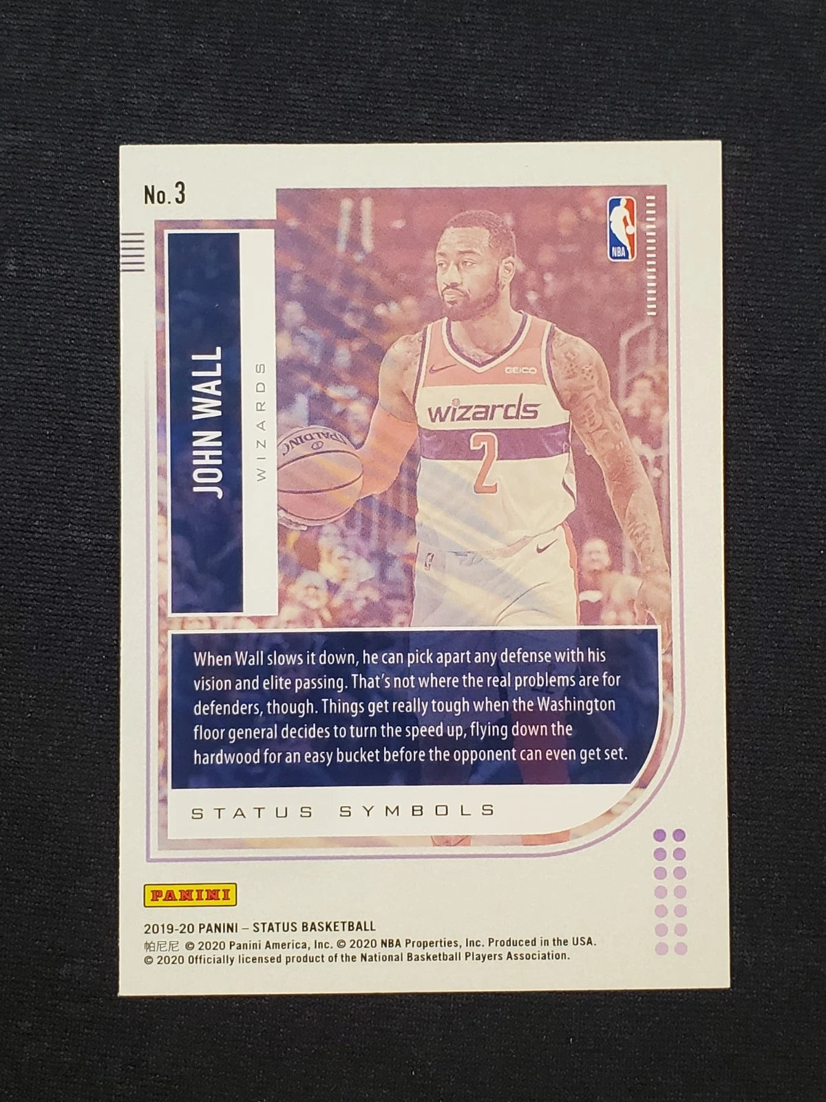 2019-20 Panini Status Symbols #3 John Wall