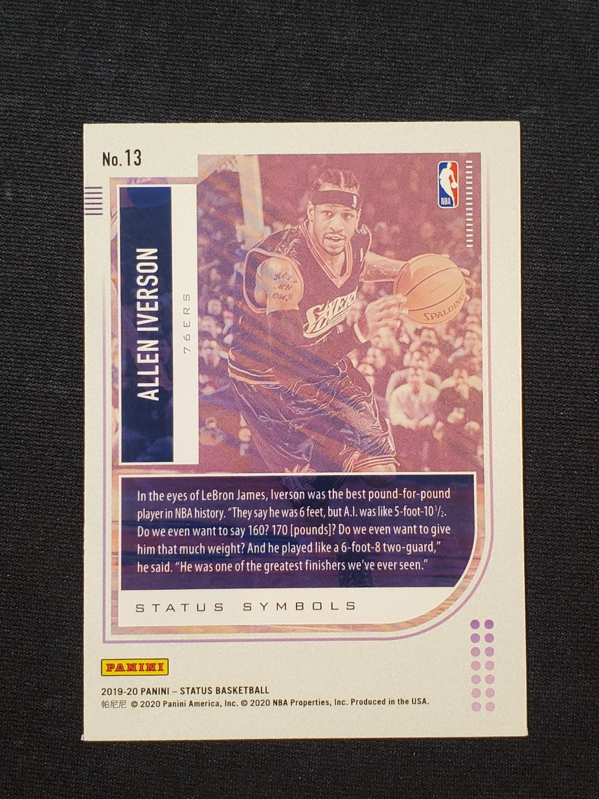 2019-20 Panini Status Symbols #13 Allen Iverson