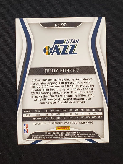 2020-21 Panini Certified - Rudy Gobert #90 Mirror Red