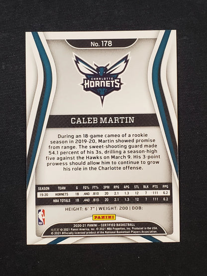 2020-21 Panini Certified - Caleb Martin #178 Mirror Blue (RC)