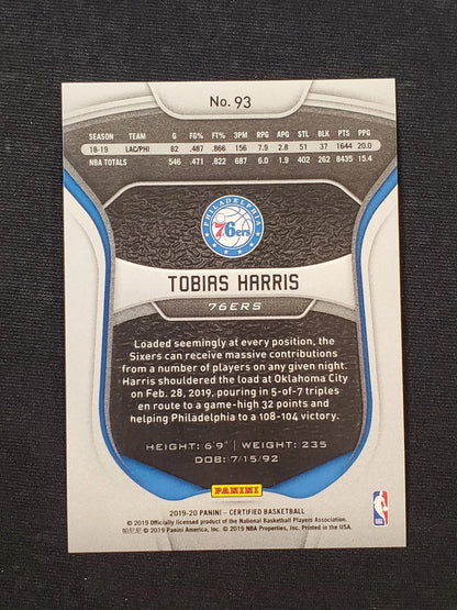 2019-20 Panini Certified - Tobias Harris #93 Mirror Red